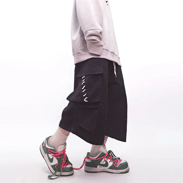 Clean Cuts Oversized Heritage Utility Denim Shorts