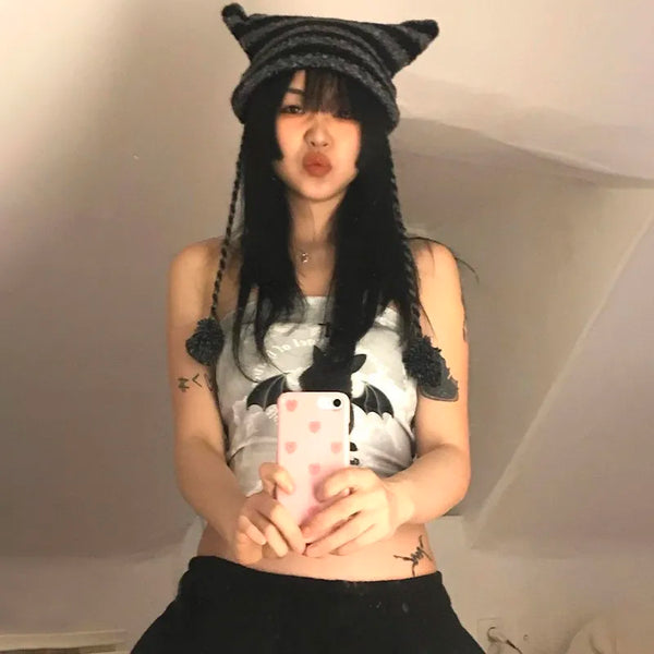New-Millennium E-Girl Bunny Core Tube Top