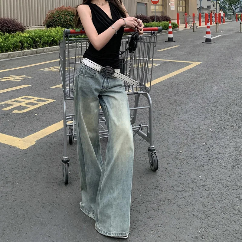 2000s Heritage Low Rise Torn Bell Leg Denim