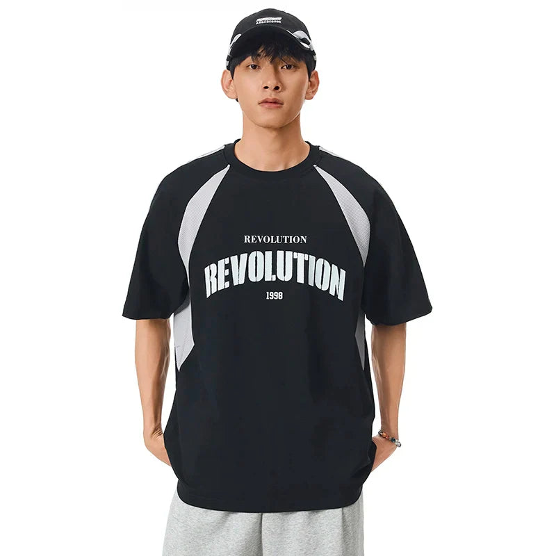 Everyday Mesh Splice Patterned Cityboy T-Shirt