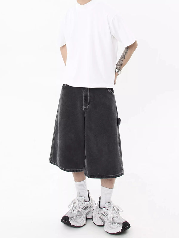 90's Relaxed Rinse Denim Shorts