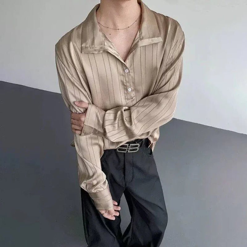 Air-Light Clean-Tone Color Multi-Stripe Long Sleeve T-Shirt