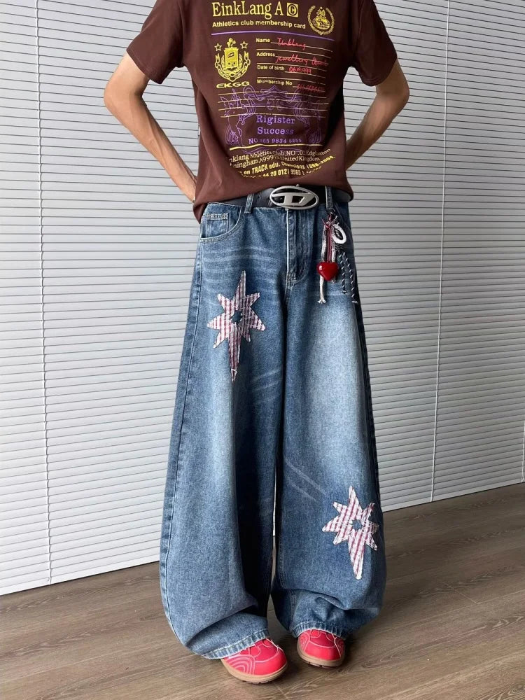 Stellar Stitchwork Relaxed Stacked Urban Beat Denim