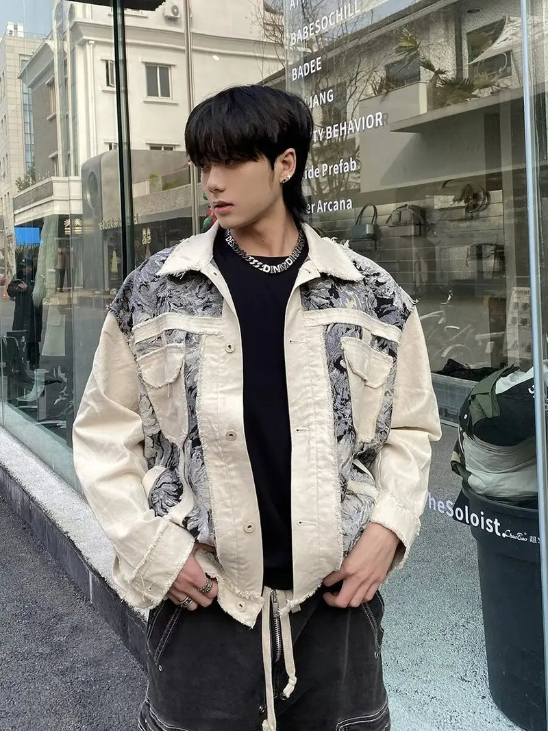 Heritage Elegant Couple Jacquard Denim Jacket
