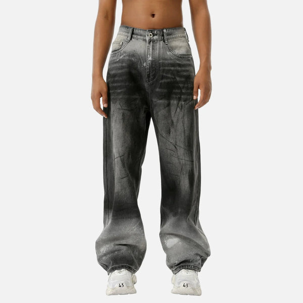Heritage Rinse Black Gray Ombre Denim