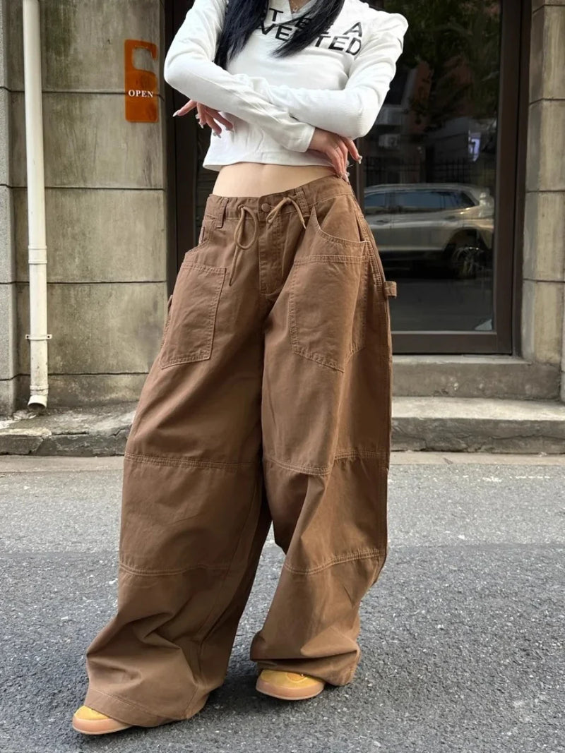 2000s Oversized Tan Boyfriend Street Pants