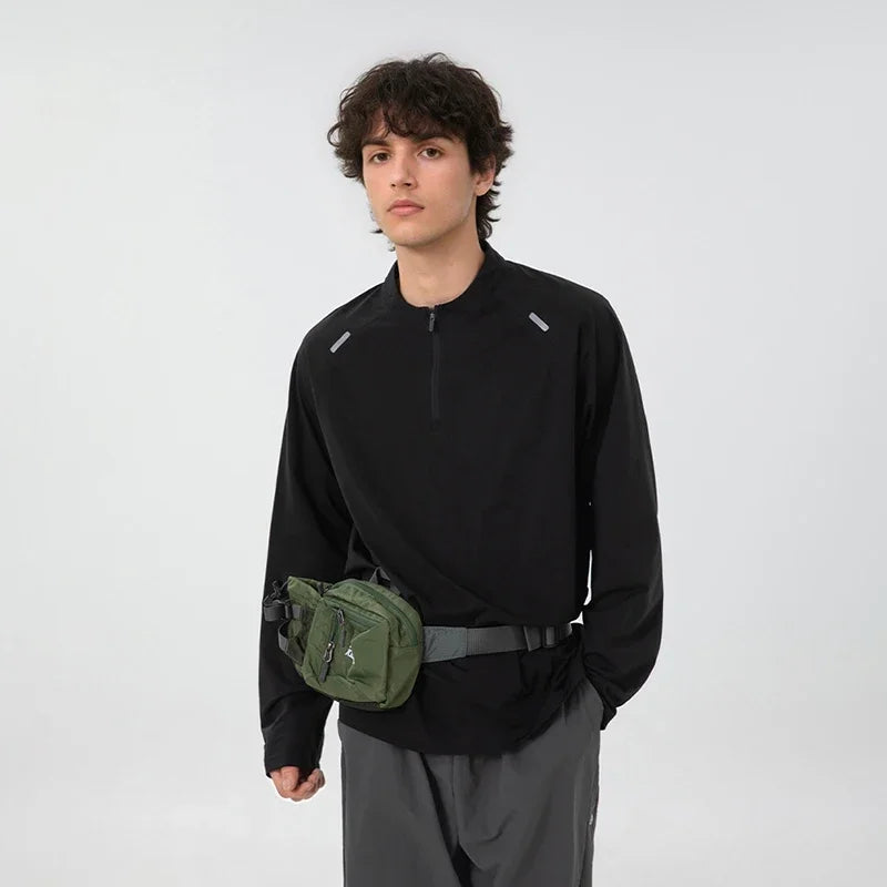 Güneş Baskılı Uzun Kollu Tişört, önden görünüm — Navra Wear