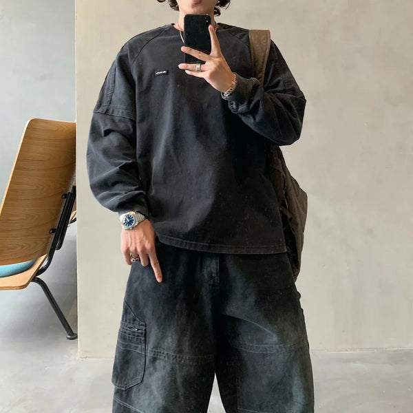 Fade Torn Boxy Sweatshirt