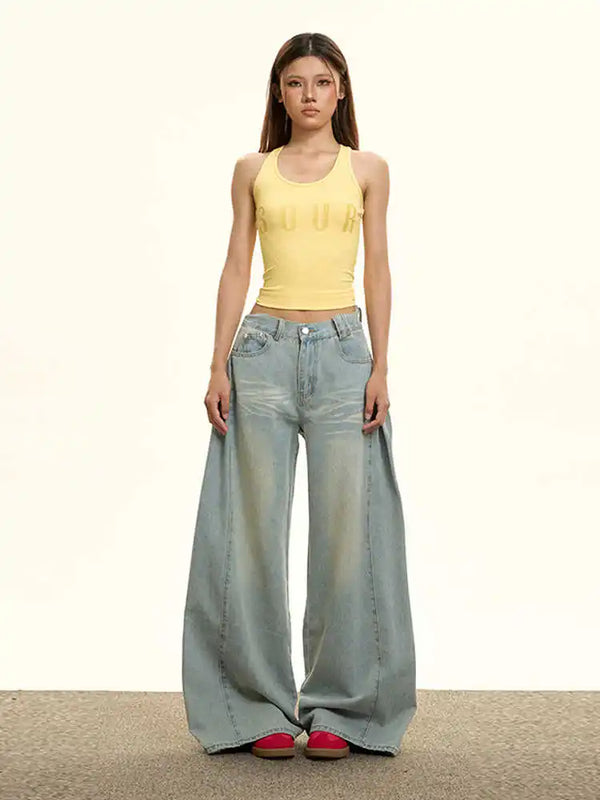 Women Long-lasting Oversized Torn Blue Denim