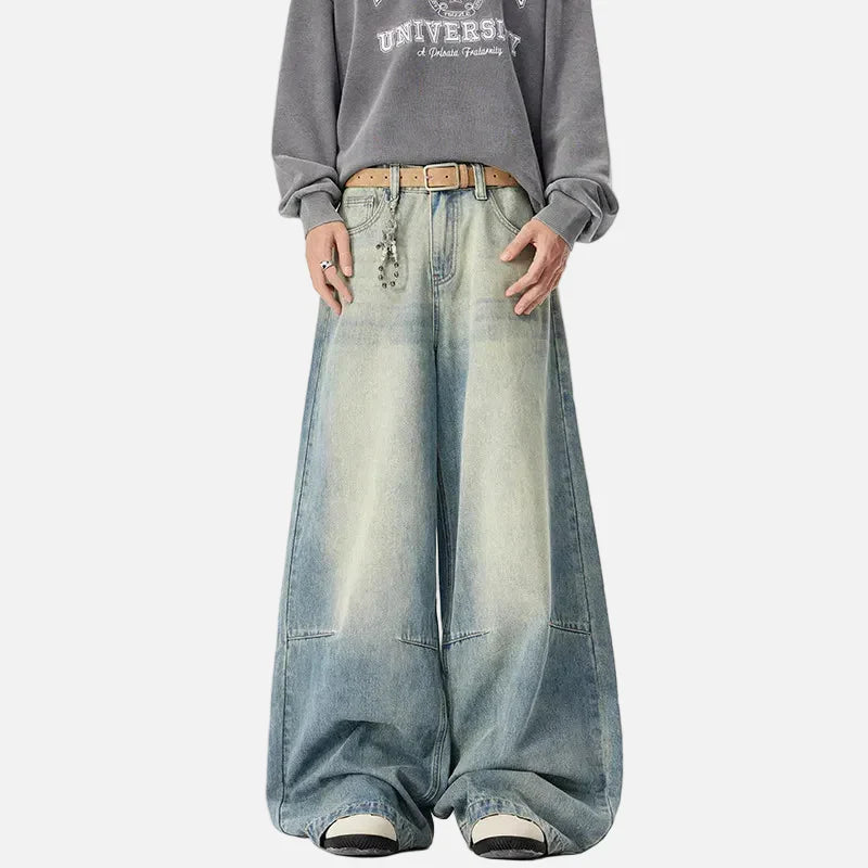 İspanyol Paça Degrade Jean Pantolon, önden görünüm — Navra Wear