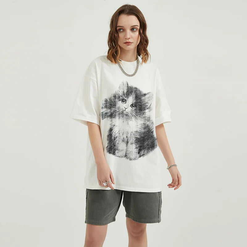 Relaxed Pawed Visual T-Shirt
