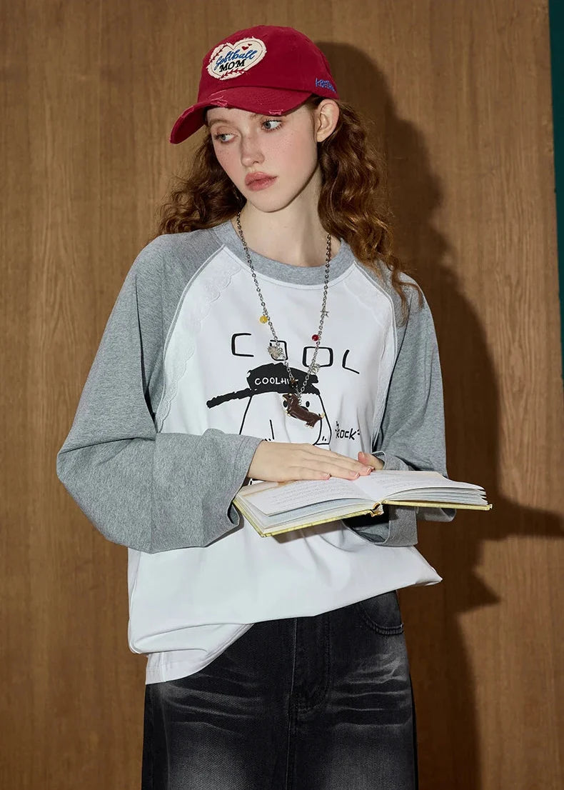 Sweet Digital-Age Designed Long Sleeve T-Shirt