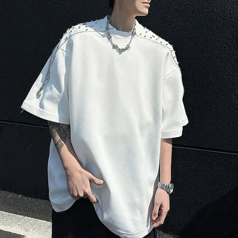 Spike Detaylı Tişört, önden görünüm — Navra Wear