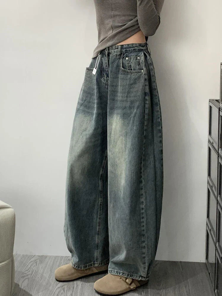 Vintage İspanyol Paça Jean Pantolon, önden görünüm — Navra Wear