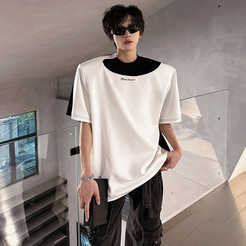 Color Block Tişört, önden görünüm — Navra Wear