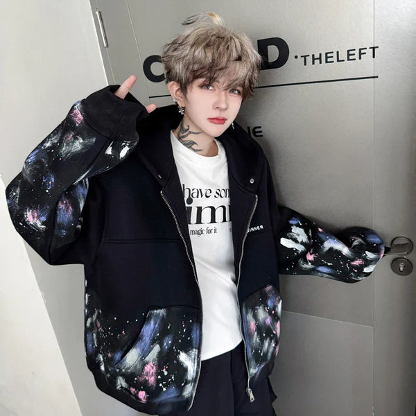 Dark Dye Drop Hood Sweatshirt