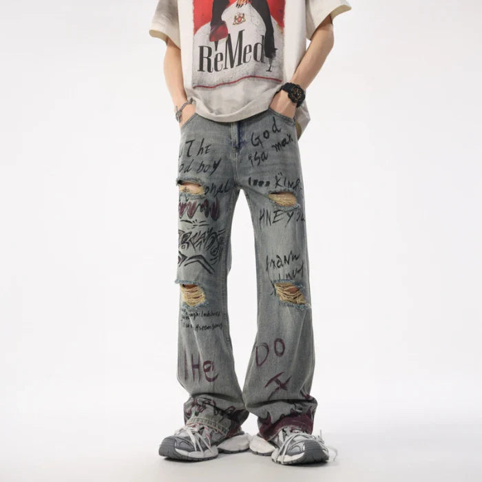 Sporty Edge Graphic Relaxed Classic Classic Denim