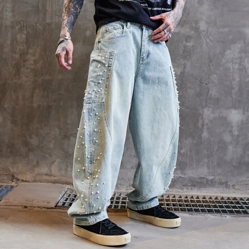 Cozy Relaxed Urban Beat Bell Leg Denim