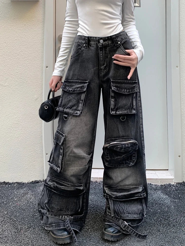 Black Rinse Streetware Relaxed Utility Denim