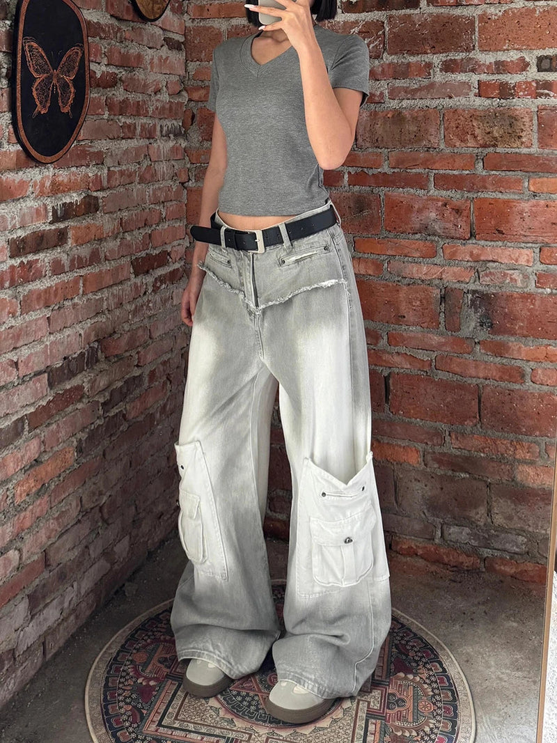 2000s Classic Ombre Utility Denim