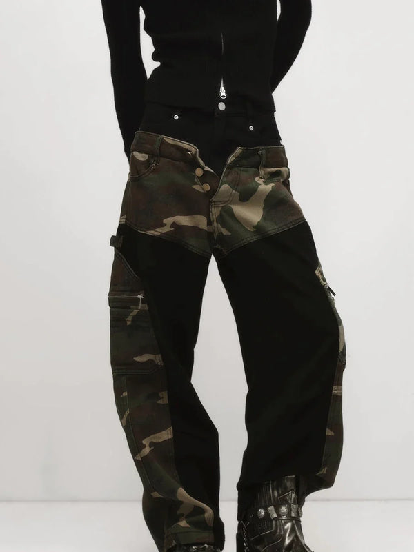 Signature Chic Heritage Color Block Camo Denim