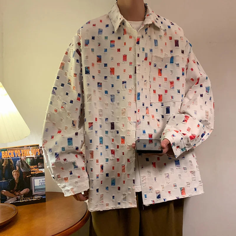 Oversize Ekose Günlük Gömlek, önden görünüm — Navra Wear