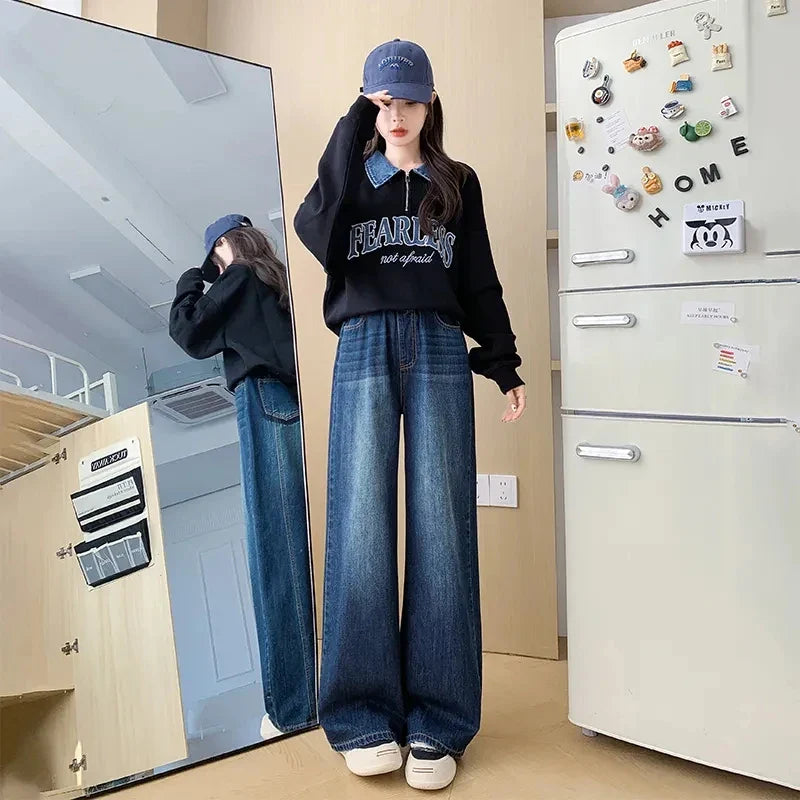 Comfortable High-Rise Bell Leg Denim