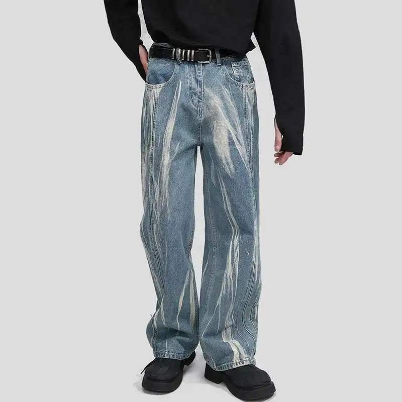 Modern Tie-Dyed Relaxed Comfy AF Denim