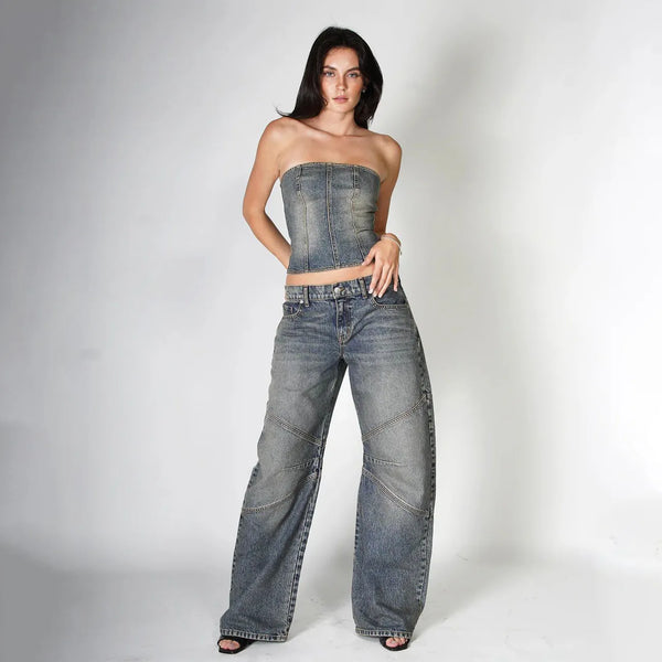 High-Rise Heritage Western Style Denim