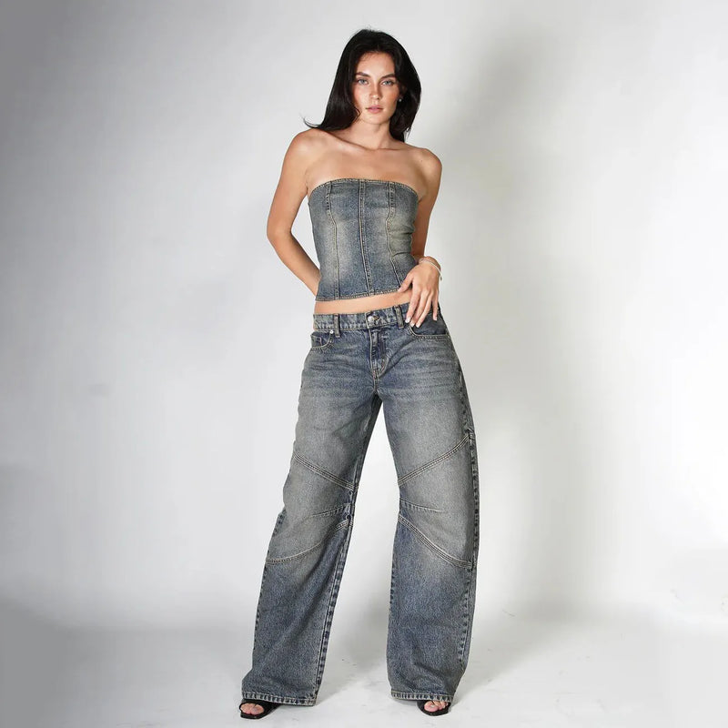 High-Rise Heritage Western Style Denim