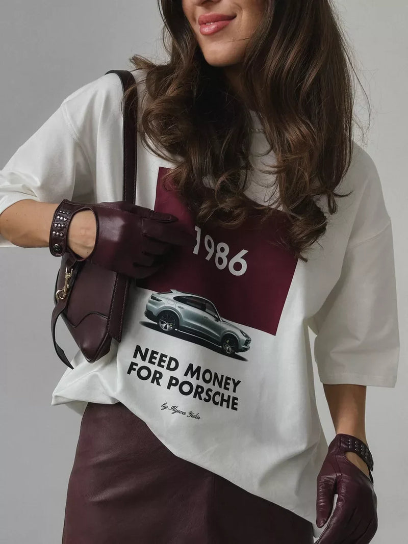 Kadın Western Baskılı Tişört, önden görünüm — Navra Wear
