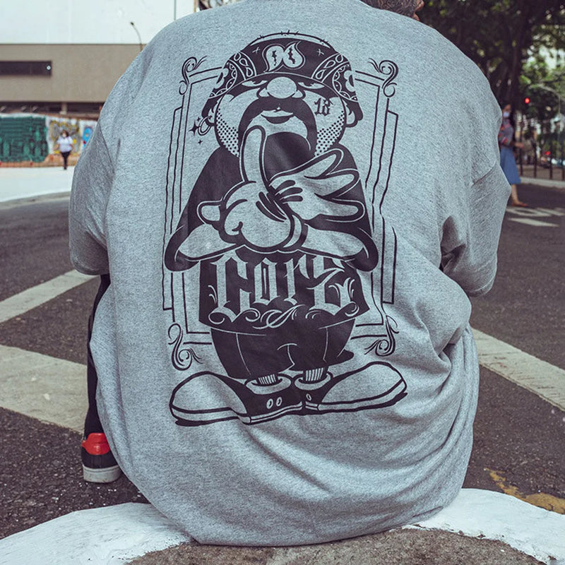 Hip-Hop Baskılı Tişört, önden görünüm — Navra Wear