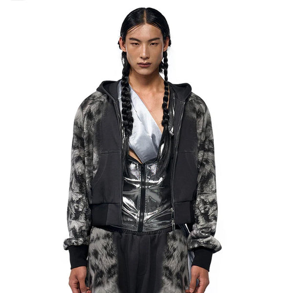 Wild Print Street Zip Hoodie