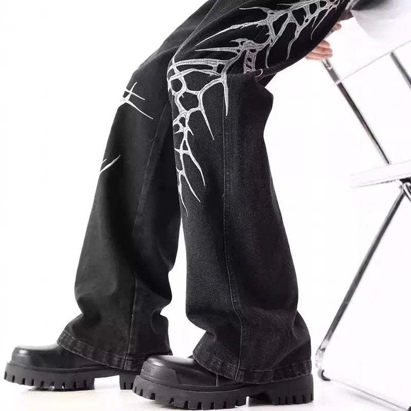 2000s Black Relaxed Classic Stitched Denim