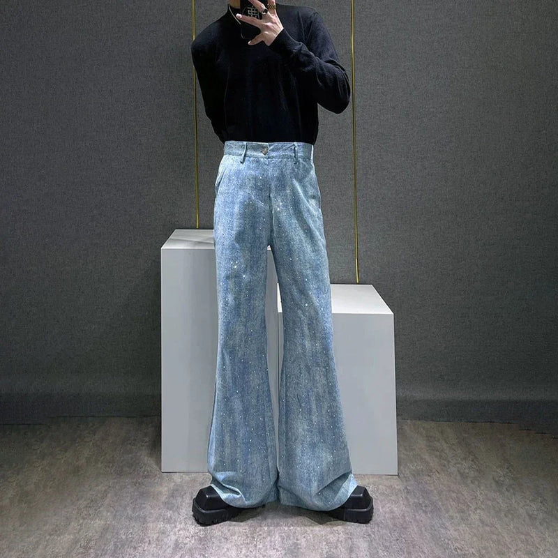 Men Shiny Diamond Hot Party Denim
