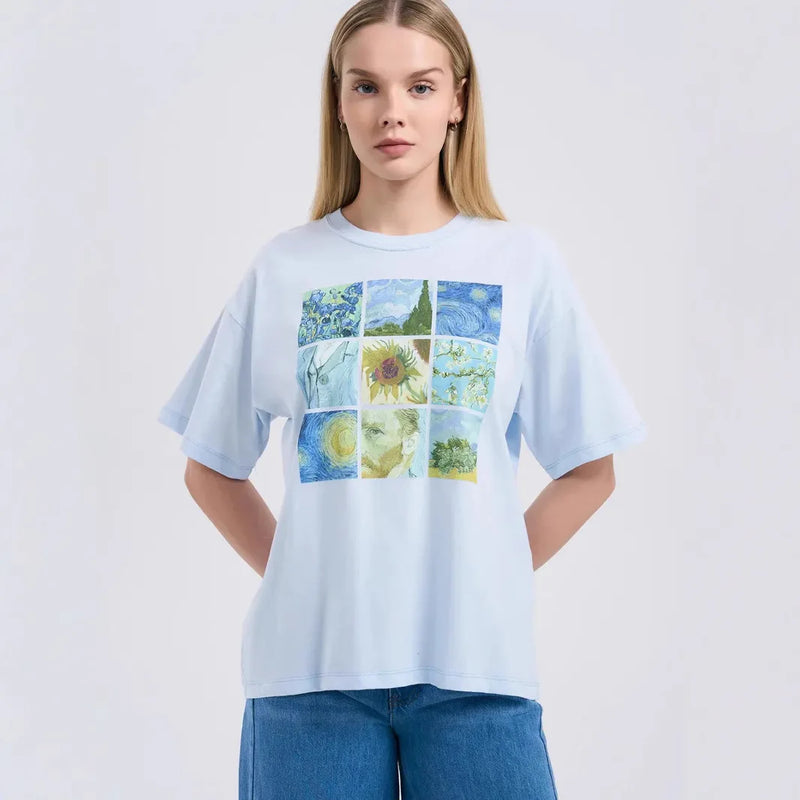 Y2K Baskılı Tişört, önden görünüm — Navra Wear