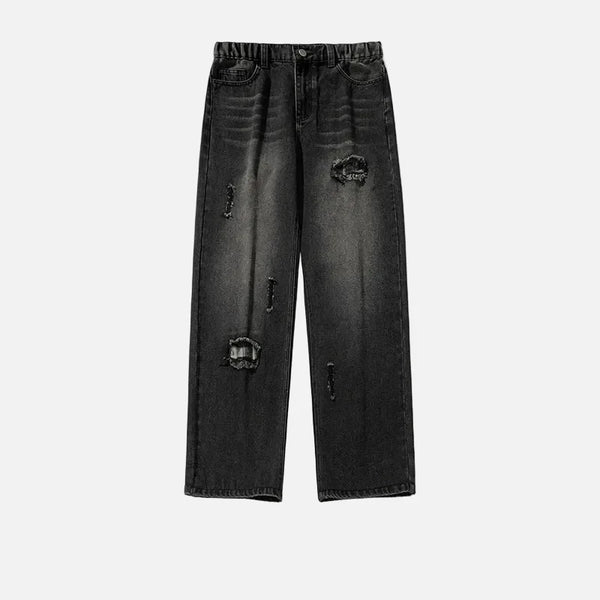 Heritage Flex Waist Patch Torn Classic Leg Denim