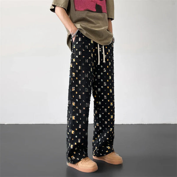 Vintage Plaid Cotton Trousers