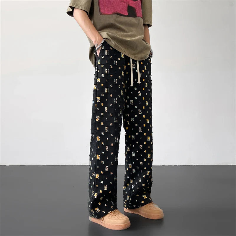 Vintage Plaid Cotton Trousers