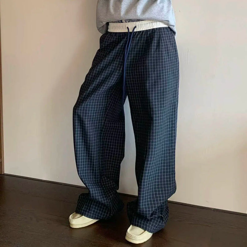 Düz Kesim Ekose Jogger, önden görünüm — Navra Wear