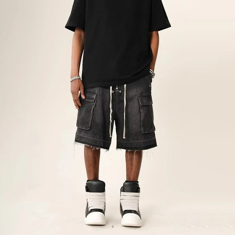 Frontier Fringe Denim Shorts