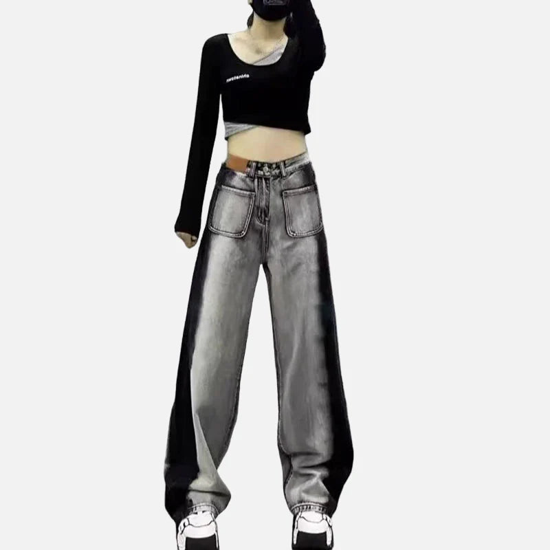 Autumn Seoul Style Large Classic Relaxed Denim