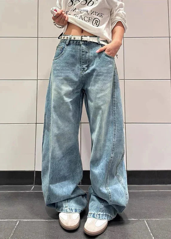 Japanese Style Printing Bell Leg Denim