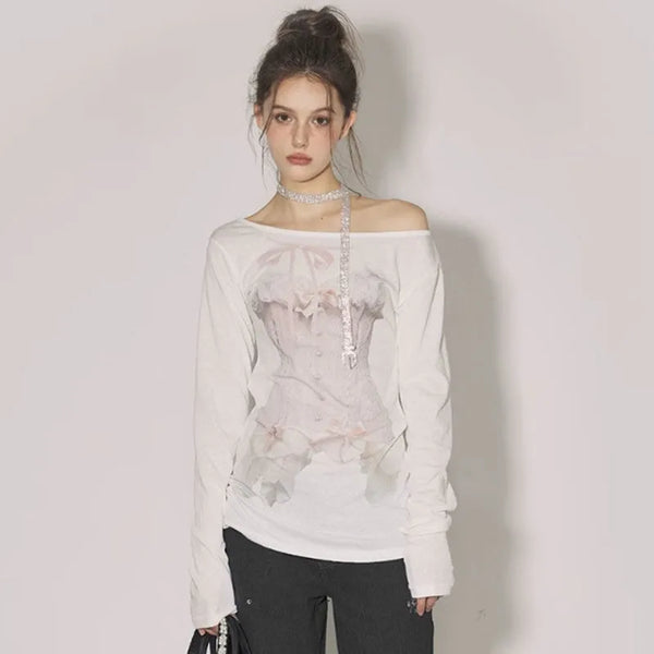 Classic-Wash Stars-Spangled Throwback Print T-Shirt