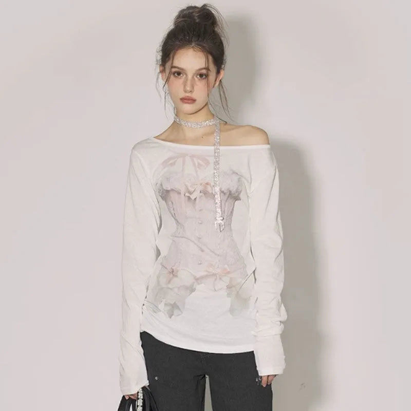 Classic-Wash Stars-Spangled Throwback Print T-Shirt