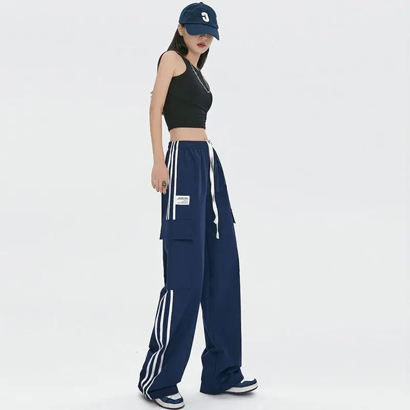 Bol Kesim Çizgili Jogger, önden görünüm — Navra Wear