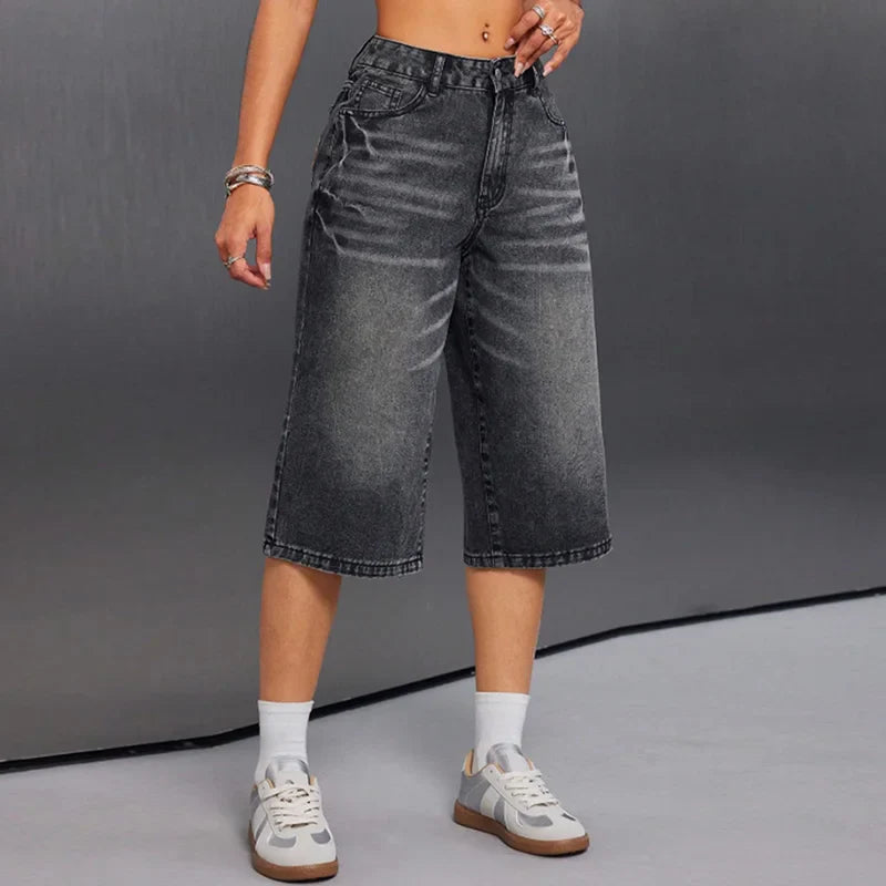 Boom Bap Washed Denim Shorts