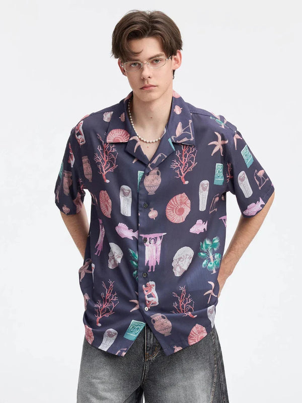 Delicate Floral Summer Woven Shirt