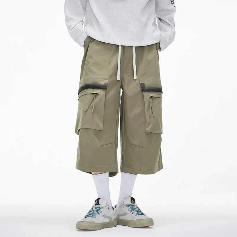 Men's Quick Dry Relaxed Wide Leg Denim Shorts