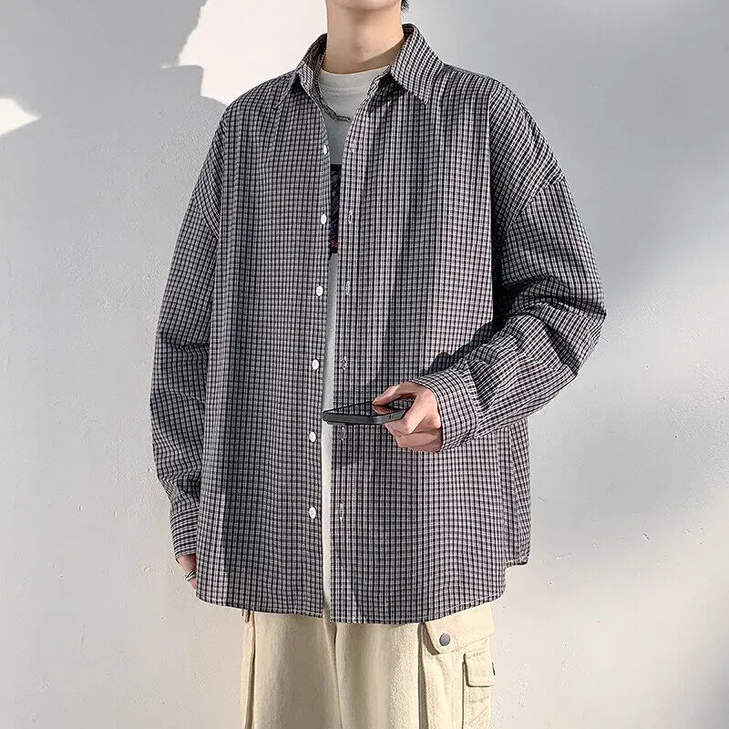 Mens Campus Plaid Student Work Shirt